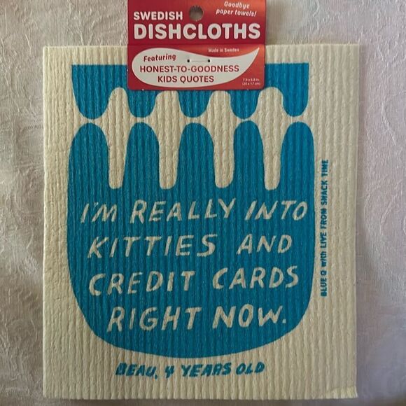 Blue Q Swedish Dish Cloth Quirky Fun Practical Child Inspired - Picture 1 of 6